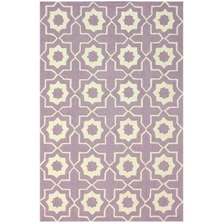 Nuloom Handmade Marrakesh Trellis Purple Wool Rug (5 X 8) (IvoryPattern AbstractTip We recommend the use of a non skid pad to keep the rug in place on smooth surfaces.All rug sizes are approximate. Due to the difference of monitor colors, some rug color