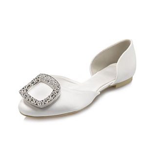 Beautiful Satin Flat With Rhinestone Wedding / Party Shoes