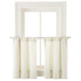 JCP Home Collection  Home Holden Rod Pocket Cotton Window Tiers, Ivory