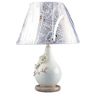 40W Pastorale Table Lamp With Floral Pattern