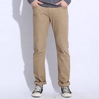 Mens Solid Color Casual Pant