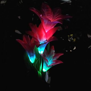 4PCS RGB Color Changing LEDs Solar Powered Garden Lamp In Bloom Design