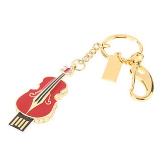 Metal Violin Feature USB Flash Drive 4GB
