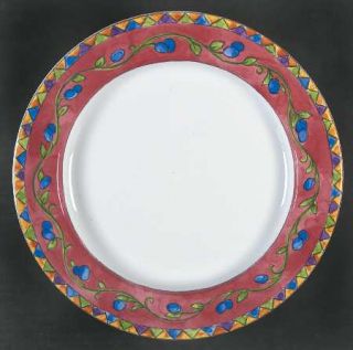 Sango Sangria Dinner Plate, Fine China Dinnerware   Sue Zipkin,Fruit Motif,Multi