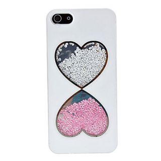 Double Heart Pattern Beads Inside Back Case for iPhone 5/5S