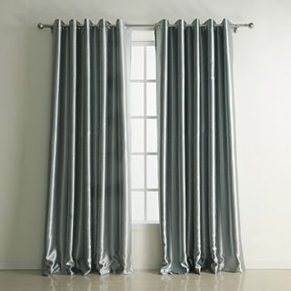 (One Pair Grommet Top) Classic Stripe Embossed Polyester Blackout Curtain