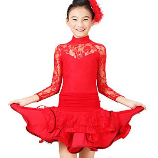 Dancewear Viscose And Lace Dance Dress For Children(More Colors)