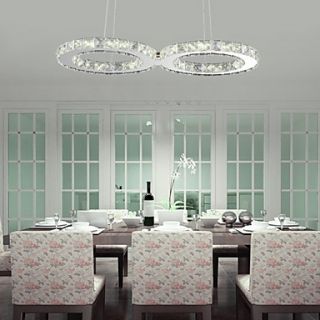 Crystal Bulb Included Led Pendant, Concise Modern Metal Plating