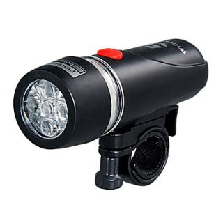 5 LED Black Bicycle Headlight with Batteries Set