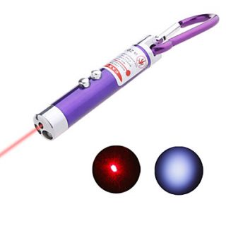 2 in 1 Mini Laser with LED Flashlight Keychain(Color Assorted)