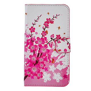 The Plum Blossom Drawing Pattern PU Leather Plastic Hard Back Cover Pouches for Samsung Galaxy Note3 N9000