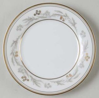 Noritake Monica Bread & Butter Plate, Fine China Dinnerware   Gray Lines,Gray&Go