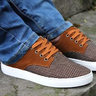 Leather Mens Casual Fashion Sneakers with Lace up