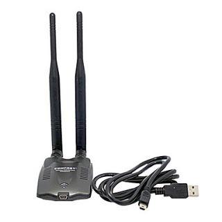 COMFAST CF WU7200ND 300Mbps 802.11b/g/n Wireless Network Adapter w/ Double Antennas (Black)