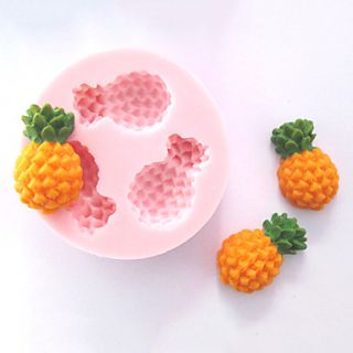 Three Holes Pineapple Fruit Silicone Mold Fondant Molds Sugar Craft Tools Chocolate Mould For Cakes