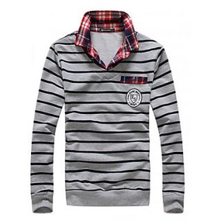 MenS Simple Stripe Fasion Polo Shirt