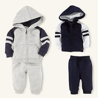 Boys Sports Suit Spring Autumn Long Sleeve Sweatshirt with HatTrousers Cotton Twinsets for 80~120cm