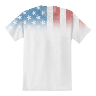 Flag Sublimated Tee, White, Mens