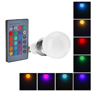 E14 3W 210LM RGB LED Lamp Bulb Ball Bulb Light (AC 85 265V)