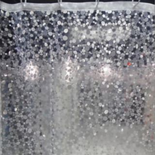 Shower Curtain Modern Lucency Diamond Print Environmental friendly W71 x L71