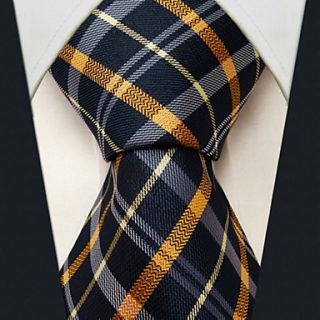 Business Dark Blue Check Pattern Necktie
