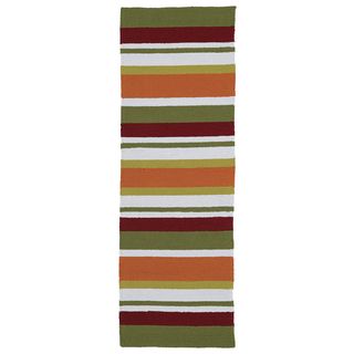 Indoor/outdoor Luau Multi Stripes Rug (2 X 6)