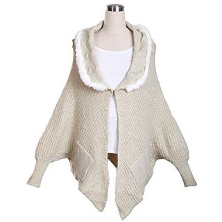 Womens New Loose Batwing Cardigan Cape Poncho Knit Coat Sweater