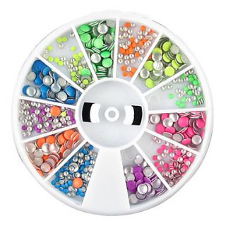 1PCS Wheel Colorful Round Shape Rivet Nail Decorations