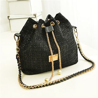 N PAI Womens Black Pearl Bucket Bag(341425)