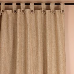 Classic Natural Tab Top 94 Inch Curtain Panel