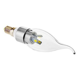 E14 3W 6x5630SMD 220LM 6000K Cool White Light LED Candle Bulb (AC 220V)