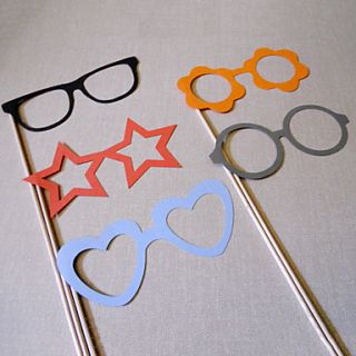 Glasses Photo Booth Props for Wedding/Party (5 Pieces)