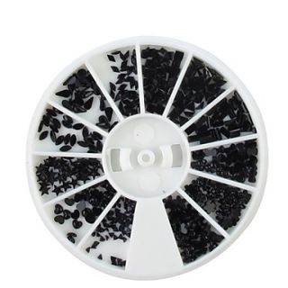 1PCS Wheel Mini Mixed Shaped Black Nail Art Decoration