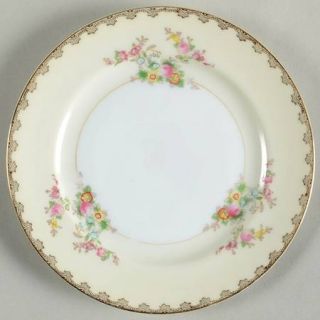 Meito Suffolk Bread & Butter Plate, Fine China Dinnerware   Pink&Yellow Roses,Br