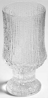 Iittala Ultima Thule Water Goblet   Textured Line & Bead Design, Clear