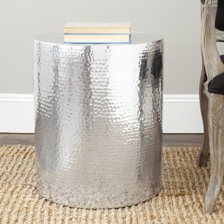 Safavieh Polonium Silver Table (SilverMaterials AluminumDimensions 20.9 inches high x 17.3 inches wide x 17.3 inches deepThis product will ship to you in 1 box.Furniture arrives fully assembled )