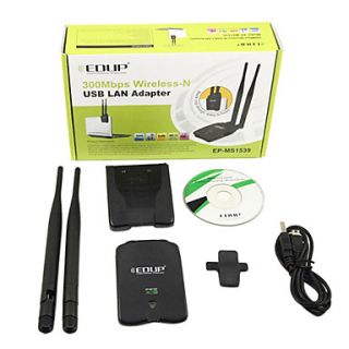 EP MS1539 300mbps EDUP EP MS1539 Chipset Double Antenna High Power Wifi Adapter Wireless Network Card