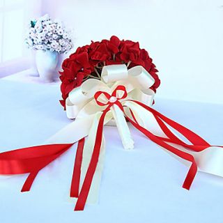 Elegant Round Shape Silk Wedding Bridal Bouquet