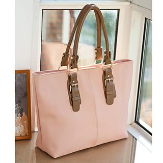 Ladys Fashion Simple Classic Solid Color Tote