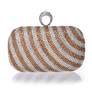 Freya WomenS Fashion Diamond Banquet Bag(Gold)