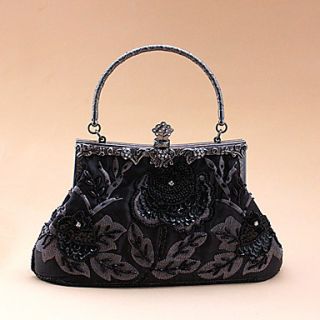 Freya WomenS Fashion Exquisite Retro Beaded Bag(Black)
