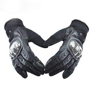 2 Color Mens Carbon Fiber Outdoor Sports Full Finger Gloves