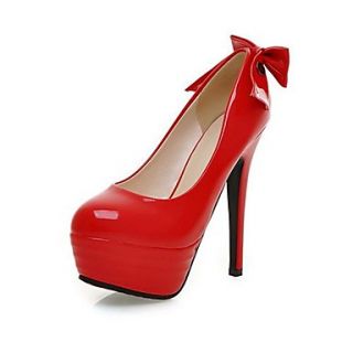 Patent Leather Womens Stiletto Heel Platform Pumps Heels Shoes with Bowknot (More Colors)