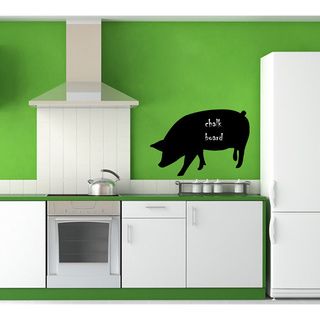 Pig Chalkboard Vinyl Wall Art (Glossy blackIncludes One (1) wall decalDimensions 25 inches wide x 35 inches longEasy to apply )