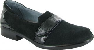 Womens Naot Wind   Black Suede/Black Crinkle Patent Casual Shoes