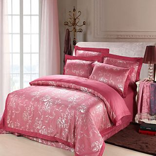 Pinshang Warm Cotton Satin Jacquard Four Piece (Screen Color)