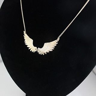 Shining Elegant Alloy Angel Wings Pendant Necklace (Screen Color)