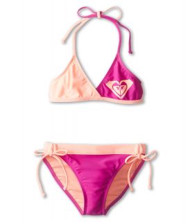 Roxy Kids Little Beauty Crossover Tri Set Girls Swimwear Sets (Pink)