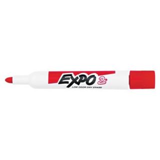 EXPO Bullet Tip Low Odor Dry Erase Marker   Red (12 Per Set)