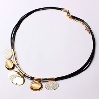 ME Gold Plated Color Block Simple Necklace